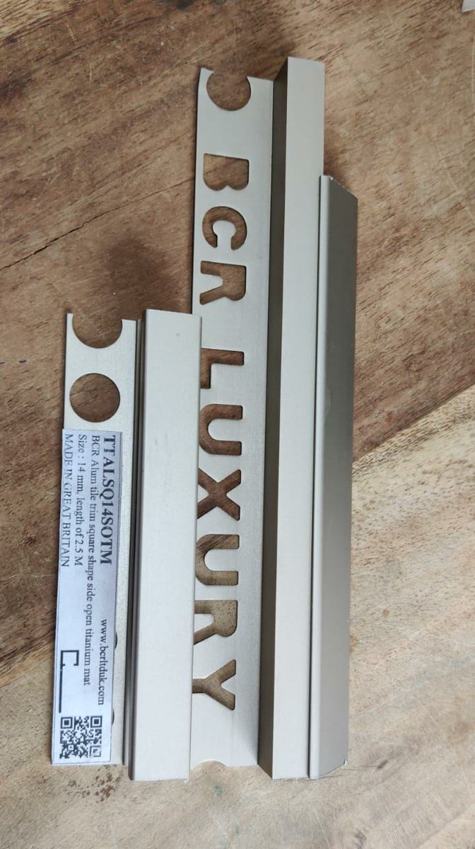 buildingchemica's tweet photo. BCR titanium series tile trims and transition joints #squaretiletrims #transitionjoints #lshapetiletrim #carpettransition exclusive colour shade from , London,  GB https://t.co/Rs6y36yysD