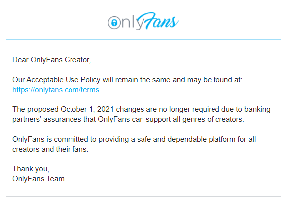 WHOA OnlyFans "TOOK IT BACK" after seeing it was going to lose 99.9999% of its revenue? WHAAA https://t