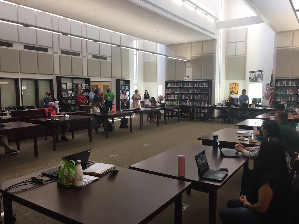 Liberty_SUP_NY's tweet photo. We would like to welcome our new members @faculty_liberty ! New Teacher Orientation is underway! Ms. Brunger is reinforcing the importance of empathy, learning, and working together! #LibertyPrideNY https://t.co/XZblZ59Sqj