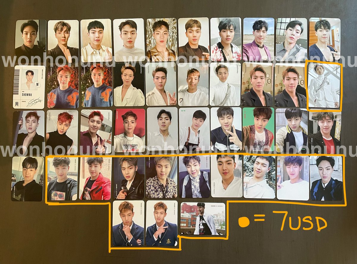 wonhonunu's tweet photo. Selling MONSTA X Shownu album PCs

🌱 5usd each unless stated otherwise in photo!!
🌱 Shipping from the US
🌱 Can ship internationally!

Please DM if interested 💕 https://t.co/fQWWP8dFVw