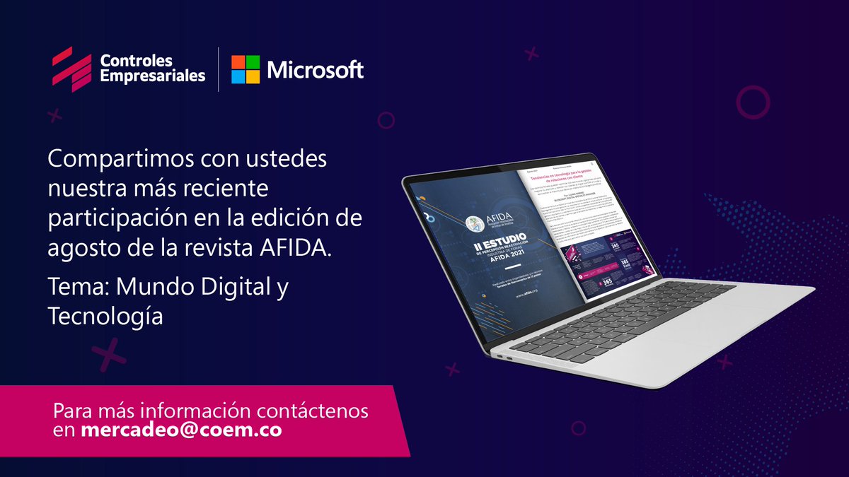 coem_ti's tweet image. Microsoft Dynamics es una solución que permite agilizar, optimizar y reforzar relaciones entre clientes.Controles Empresariales resaltó como especialistas en el segmento tecnológico y empresarial de la Revista AFIDA.

👉🏻bit.ly/2UKElCkGráfico📈📊✅

#COEM32Años #Microsoft #AFIDA