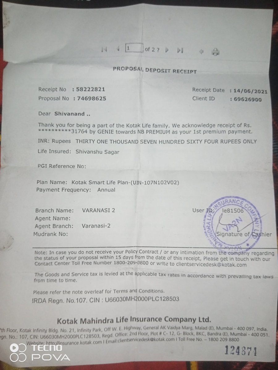 ShivaGuddu's tweet photo. @IndiaPostOffice sir receipt no 58222821.          Receipt dete 14/6/2021 पोस्टमैन हमारा  बीमा का का पी अभी दीया नहीं है कृपया उसके बारे में कुछ बताएं या उसके खिलाफ कोई एक्शन ले https://t.co/fVtKHc1DXC