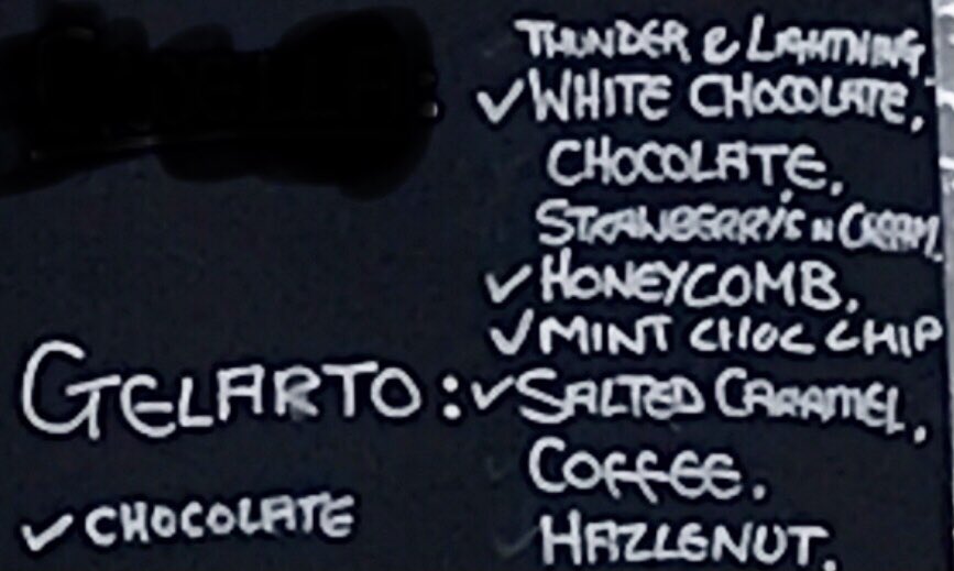 The Italian for ice cream transfers beautifully into Cornish.