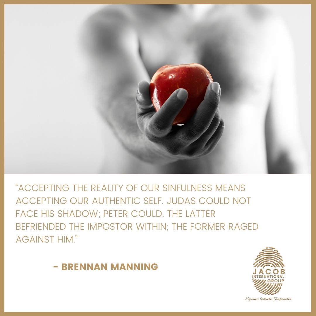 jacobintlgroup's tweet image. “Accepting the reality of our sinfulness means accepting our authentic self. Judas could not face his shadow; peter could. The latter befriended the impostor within; the former raged against him.” – Brennan Manning

#authenticity #brennanmanning #jacobintlgroup #quotes