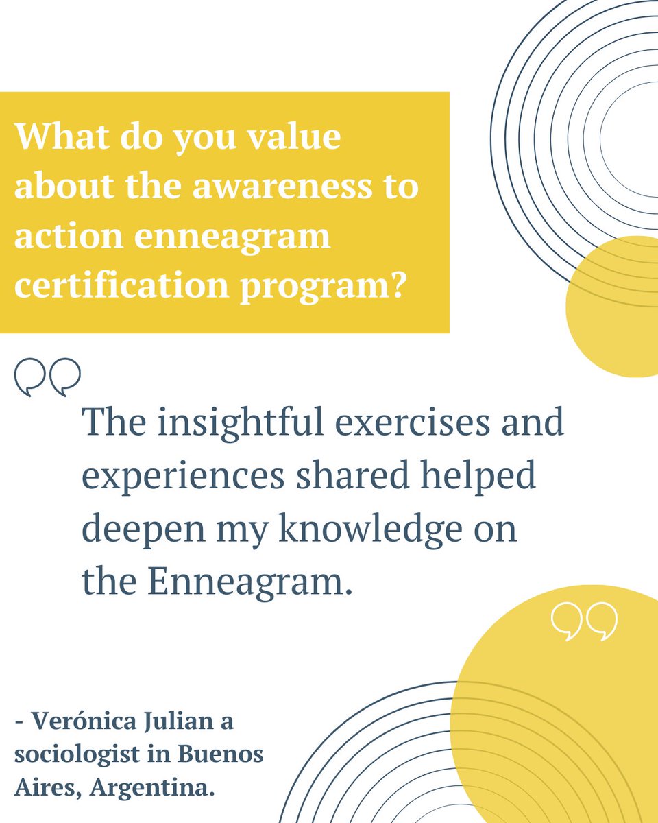 ATAEnneagram's tweet photo. Each of our students have their own experience when going through our Certification Program, and all our students have their success stories. Read her testimonial and get inspired!

Register NOW for our Certification Program starting Sept 15th. Head to link in bio! https://t.co/ZNjg0Q2sW3