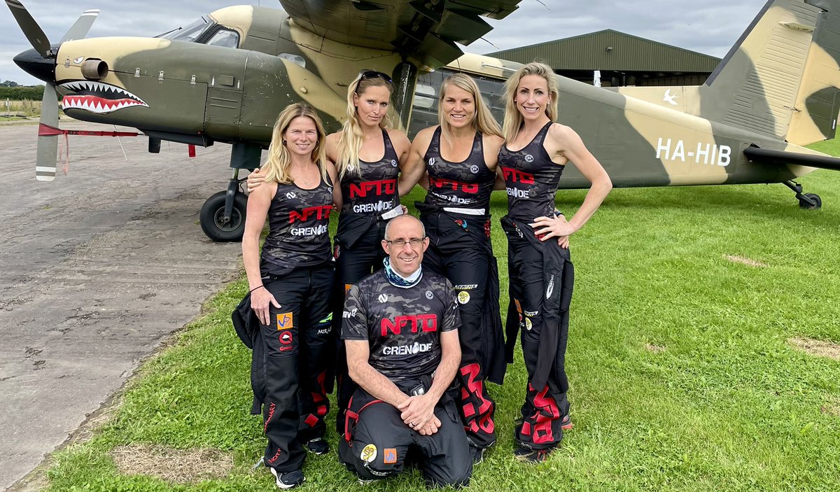NFTOSkydiving's tweet photo. Black, red, camo. What’s not to love?! 

#nfto #nftoskydiving #levelpeaks  #levelpeaksassociates #cryeprecision #oakley #inov8 #grenade #skydive #womeninsport #skydivehib #tonysuits #blonde #sport https://t.co/li9lyVbuMC