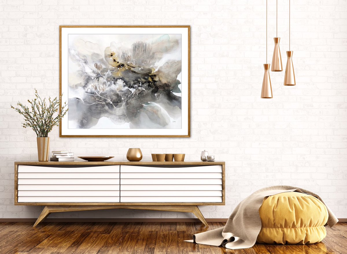 Natural 🌿, neutral 🤍, and a splash of glam ✨ featuring a new piece by K. Nari titled “Soul Flower” 🎨🖌 !
#minimalistinterior #interiordesign #neutralpalette #wooddecor #naturaltexture #hyggehome #cozyvibes #designtrends #contemporaryart #artdecor #artpublishing #artconsultant