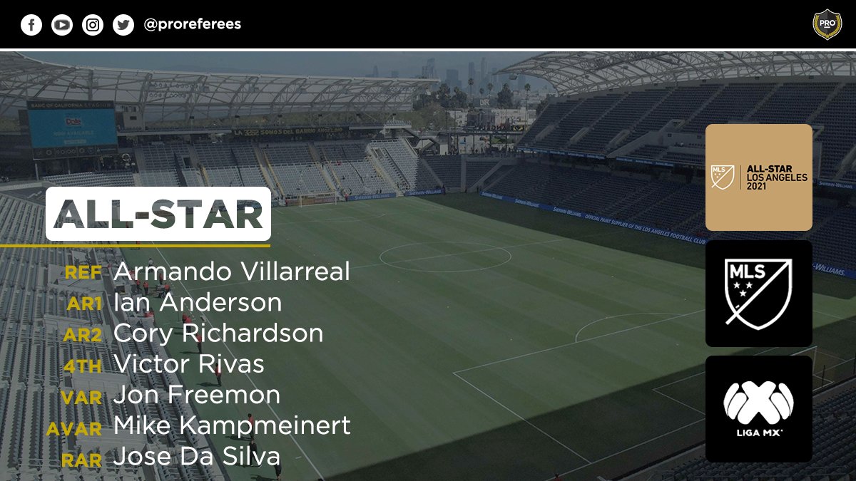 PROreferees's tweet image. ⚽// @MLS vs @LigaBBVAMX (9:30PM ET)

#PRO | #MLSAllStar | #MLS | #LigaMX