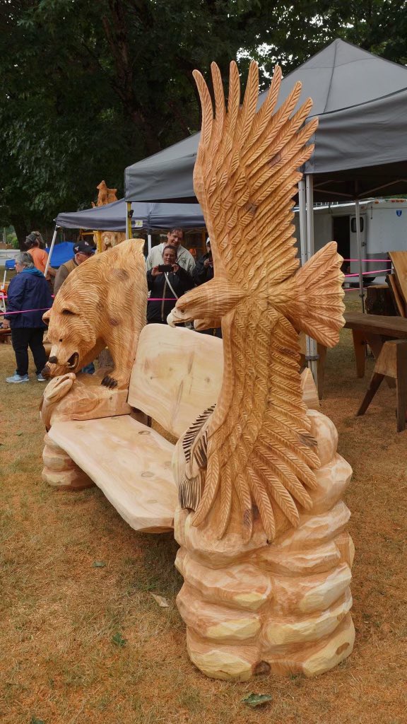 MMadryga's tweet photo. Congratulations again to #Hope for an extremely successful weekend chainsaw carving competition! Plus, I’m hearing rave reviews on these local brews…will save for the weekend! 
@mtnviewbrewing @TourismHCC https://t.co/e02253Zdog