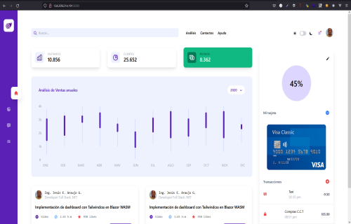 AraujoYesusmen's tweet image. Les comparto un link para que prueben una plantilla hecha con #blazorwasm #tailwindcss alojada en #digitalocean http://134.209.214.191:5000/