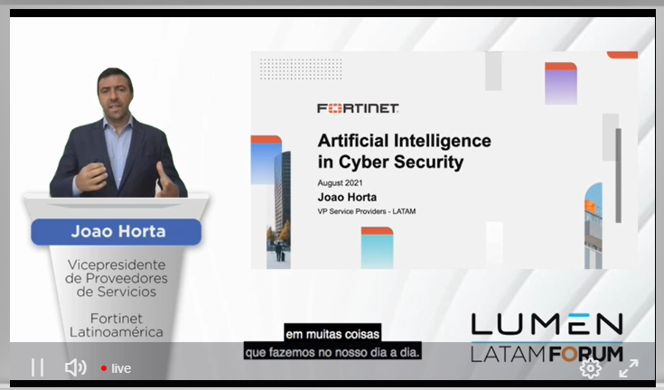 ciriontech's tweet photo. Seguimos con Joao Horta, Vicepresidente de Proveedores de Servicios Fortinet Latinoamérica

"#Fortinet: Inteligencia Artificial en Ciberseguridad"

Sigue su presentación en https://t.co/f1XHOqYfAt

#LumenLatamForum
#ProgresoHumano
#VirtualExperience
#4RI https://t.co/Itemf63k60