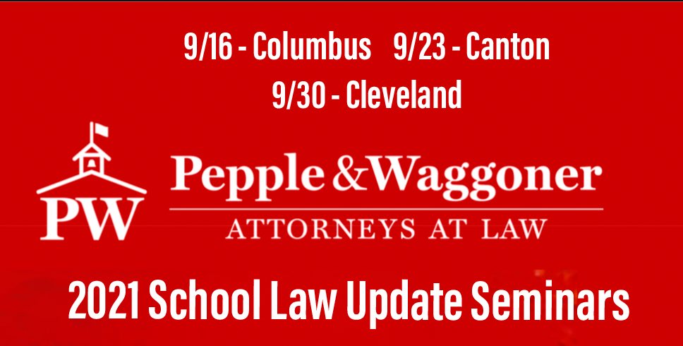 Brian DeSantis (@briandesantispw) on Twitter photo Registration is open for <a href="/PeppleWaggoner/">Pepple & Waggoner</a>’s Annual School Law Update Seminars - pepple-waggoner.com/events/ Registration is open for <a href="/PeppleWaggoner/">Pepple & Waggoner</a>’s Annual School Law Update Seminars - pepple-waggoner.com/events/