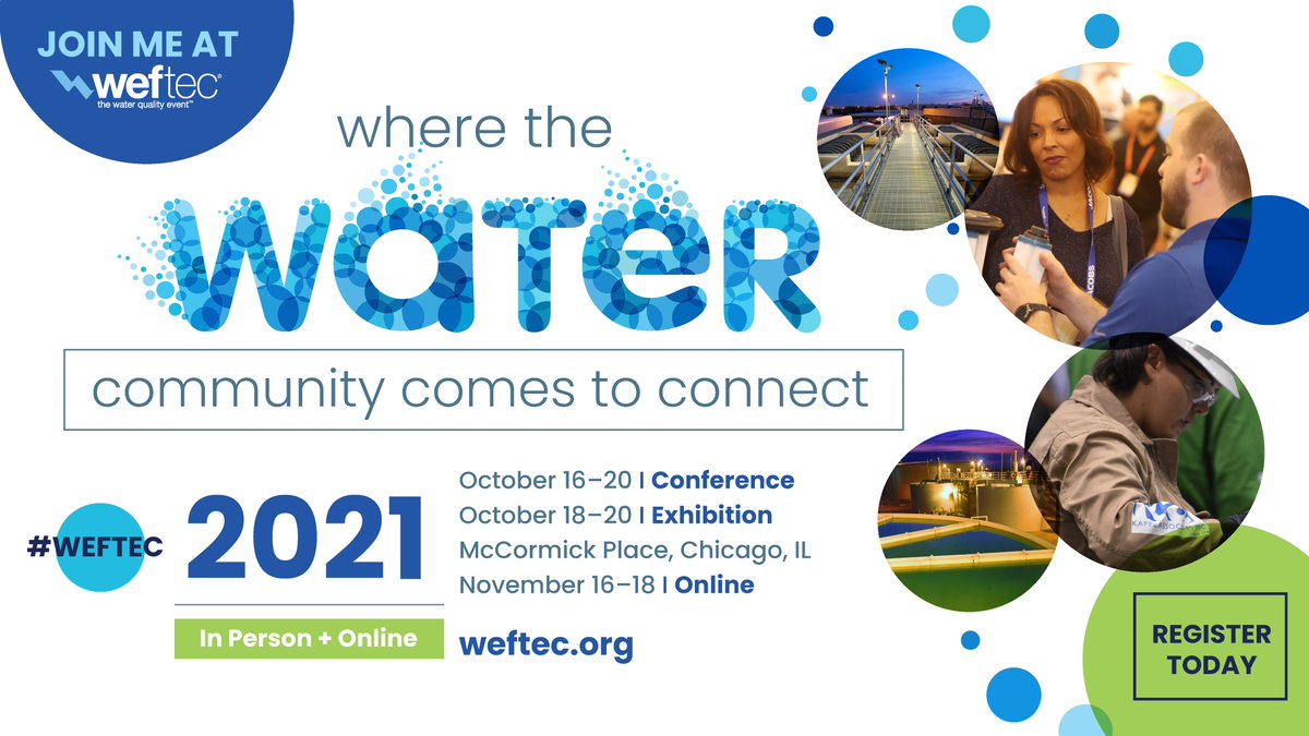 We're excited to be part of #WEFTEC2021 in #Chicago, Oct.16-20! See @WILOUSALLC: #WeilPump, #AmericanMarshPumps, & #ScotPump at booth 1117. Use promo code 1323EVITE to attend @WEFTEC for FREE weftec.org! #Wilo #WiloUSA #waterindustry #waterprofessionals @WEForg