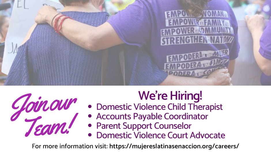 Attention! Chicago's <a href="/Mujereslatinas/">Mujeres Latinas</a> is #hiring! 

Apply 🔜 mujereslatinasenaccion.org/careers/