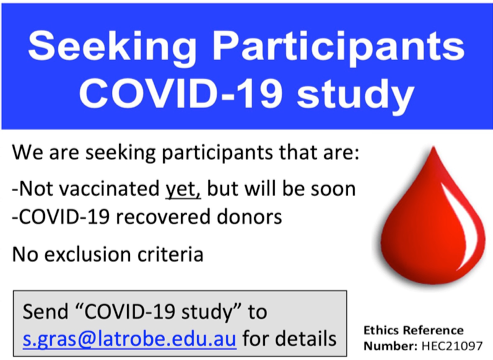 Please RT !!!! Call for participants

Well done Victoria: booking for COVID-19 vaccines are filling up quickly 👏👏👏👏

Perfect timing to take part in our study:
-if you are vaccinated
-or not yet vaccinated, but will shortly
-or if you have recovered from COVID-19