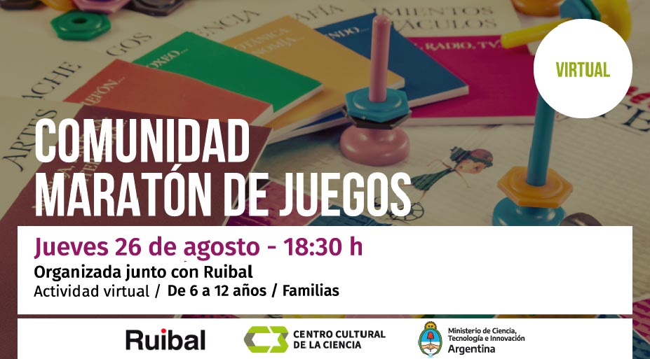 🔔MAÑANA! Junto a <a href="/RuibalJuegos/">Ruibal juegos</a> te invitamos a festejar el mes del niño y de la niña con una edición especial de Mini Carrera de Mente virtual. 
No faltará música, sorpresas y muchos premios. 
Anotate previamente acá: bitly.ws/g9Wa 

¡Actividad gratuita!