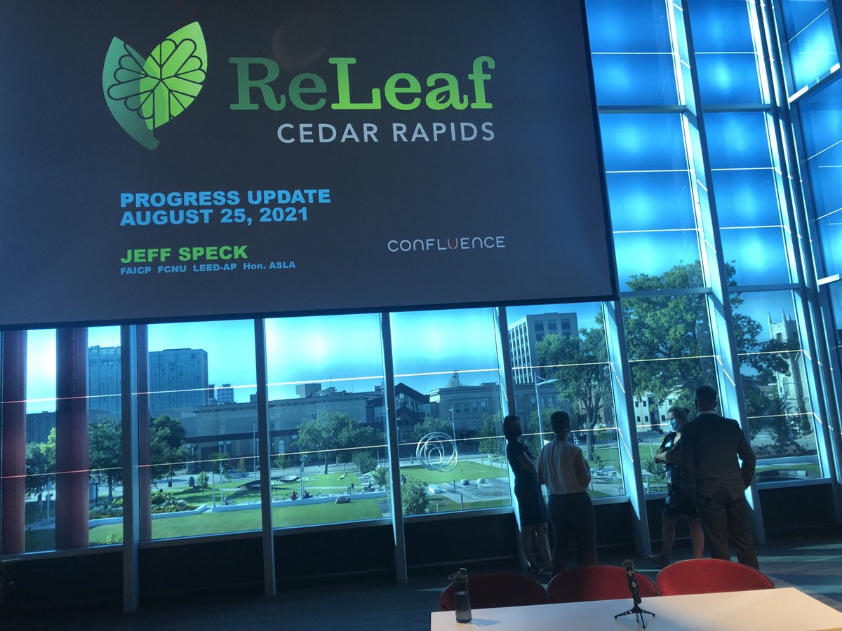 We’re excited to hear from author and planner Jeff Speck and partners on the ReLeaf Cedar Rapids plan led by ⁦<a href="/Trees_Forever/">Trees Forever</a>⁩ to replant after the derecho took out 669,690 trees In Cedar Rapids alone.
