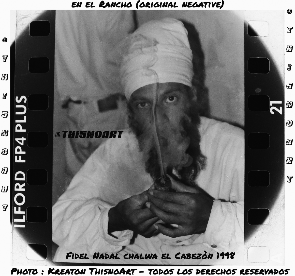ThisnoArt's tweet photo. Otra de las inéditas @fidelnadalshows
Chalwa 1/2 (una de dos), Rollo Ilford Blanco Y Negro fp4 plus 400 Asa.
Foto : Kreaton ThisnoArt (1998) nikon f50, todos los derechos reservados, usar con permiso. #FidelNadal https://t.co/NsYcp44ids