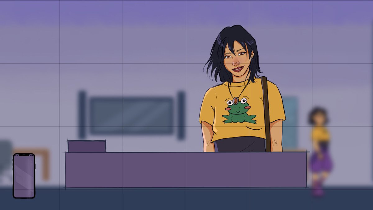 alchcraft's tweet photo. No strenght for any description for today’s jam. 😥 Made few backgrounds, characters, UI base and some other stuff after work. But I am so happy with how it looks like! Biiig thanks to @SanderVhove and @MartinGNP for today’s coop 😍❤️ #SafeSpacesNow @code_coven @UNWomenUK https://t.co/hsCTtguenw