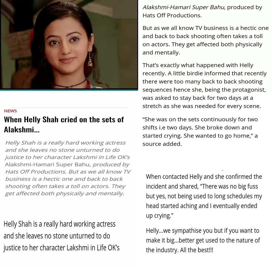 Our hardworking girl❤️ we're proud of you Helly didi.. she's is inspiration for us.. ❤️
She deserve all happiness nd appreciation..❤️
<a href="/OfficialHelly7/">HELLY</a> 
#HellyShah #HellyHolics