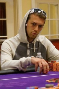 This guy just shot 60 at Pre-Q. SIXTY
Dustin Denzik is a professional gambler, has multiple cashes in World Series of Poker events. His latest cash came in Jan of this year at a WPT event. 
He played golf at Morehead state over 10 years ago..and just shot a freaking 60.