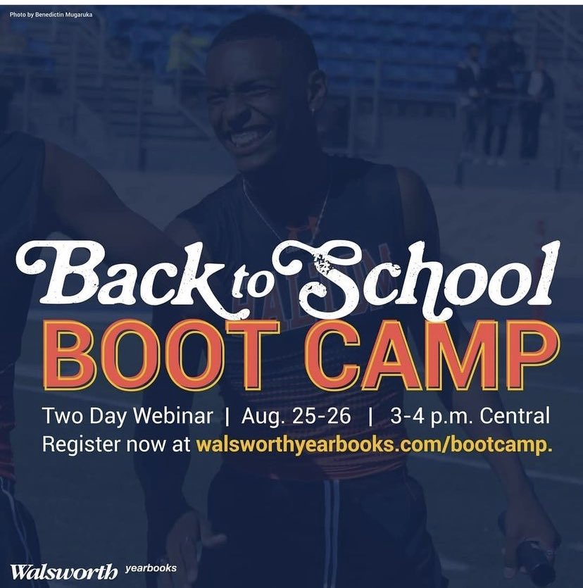 Don’t forget to register for our Yearbook Boot Camp! This two-day Webinar starts today at 3 pm featuring Leland Mallett, CJE from Legacy HS along with Mike Taylor, CJE and Jim Jordan. Sign up on our website or message me for more info. #walsworth #yearbooks <a href="/yearbookforever/">Walsworth Yearbooks</a>