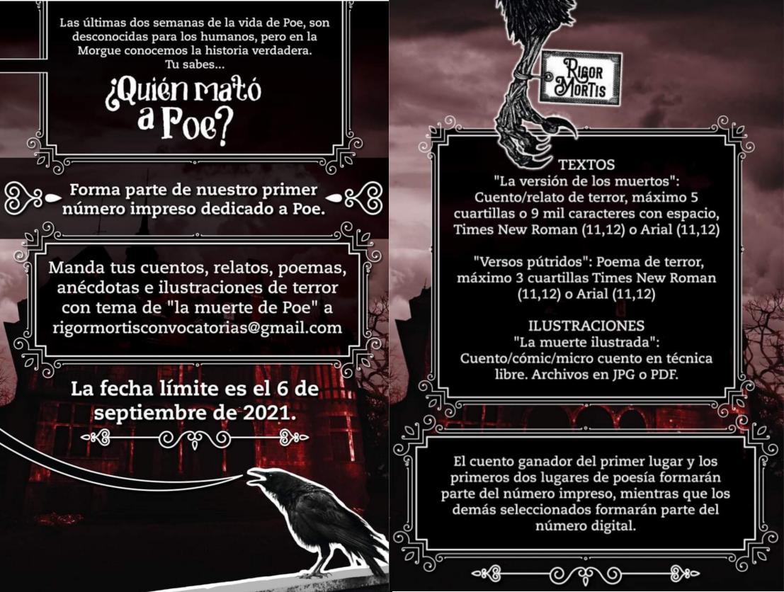 El_Rigor_Mortis's tweet photo. El tiempo se acaba 💀⏳

¡Participen en nuestro primer número impreso! 🖤⚰️💚

#rigormortis #morgue #convocatoria #revistavirtual https://t.co/eH88Jr6vif
