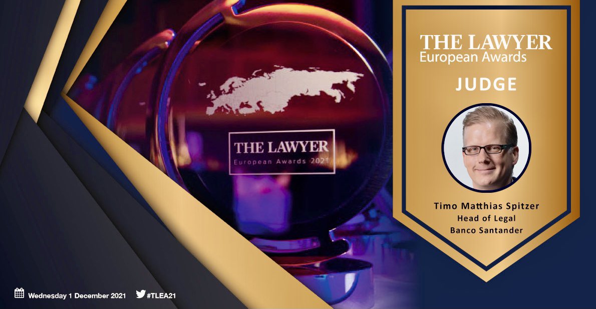 TimoSpitzer's tweet photo. Thrilled to be a judge at @TheLawyermag @TheLawyerevents European Awards to recognize some of the very best in-house legal teams, individuals and external law firms across the Continent. 

https://t.co/xfwkMoCwBq

Entries are still open until 17 September. Best of luck! https://t.co/cQaPsCwLMg
