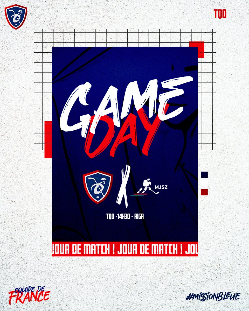 Équipes de France Hockey 🏒 (@hockey_fra) on Twitter photo 🔥 TQO : JOUR-J 🔥
Les Bleus se préparent depuis longtemps pour ce rendez-vous. C'est aujourd'hui. 𝗔𝗹𝗹𝗲𝘇 𝗹𝗲𝘀 𝗕𝗹𝗲𝘂𝘀 !
Rendez-vous à 14h30 sur <a href="/sport_en_france/">Sport en France</a> 🎦
#ObjectifJO #MissionBleue 🔥 TQO : JOUR-J 🔥
Les Bleus se préparent depuis longtemps pour ce rendez-vous. C'est aujourd'hui. 𝗔𝗹𝗹𝗲𝘇 𝗹𝗲𝘀 𝗕𝗹𝗲𝘂𝘀 !
Rendez-vous à 14h30 sur <a href="/sport_en_france/">Sport en France</a> 🎦
#ObjectifJO #MissionBleue