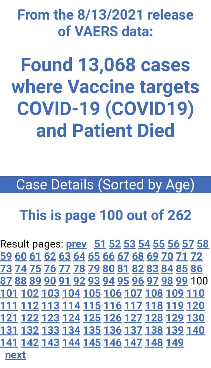 Standup_global's tweet image. DEATHS AFTER VACCINES - VAERS

*VAERS accepts reports of adverse events and reactions that occur following vaccination. Healthcare providers, vaccine manufacturers, and the public can submit reports to the system... cont
vaers.hhs.gov/data.html
See list ⬇️
medalerts.org/vaersdb/findfi…