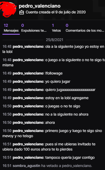 Gente, cuidado con pedro valenciano XD 

Ni siquiera me seguía pero bueno ríanse de él