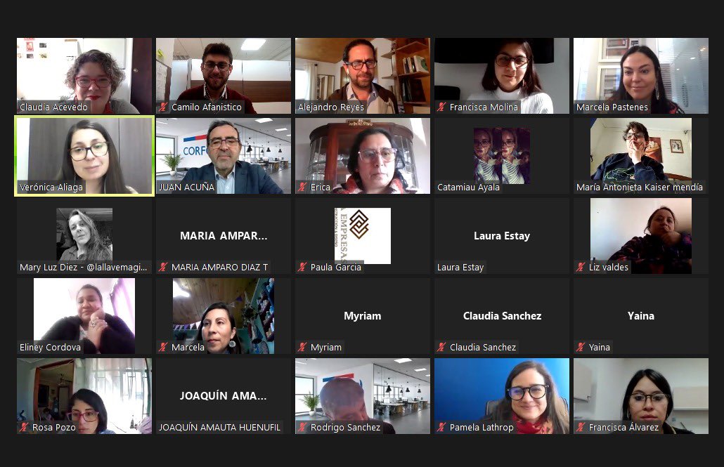 AHORA🙋🏻‍♀️Iniciamos la jornada inaugural del programa Mujer Acelera, iniciativa que buscará impulsar emprendimientos de mujeres de la región de Valparaíso a través de la formación y el conocimiento👏🏻¡A las 20 seleccionadas les deseamos mucho éxito! <a href="/plataformaaurea/">ÁUREA</a> <a href="/corfovalparaiso/">Corfo Región de Valparaíso</a>