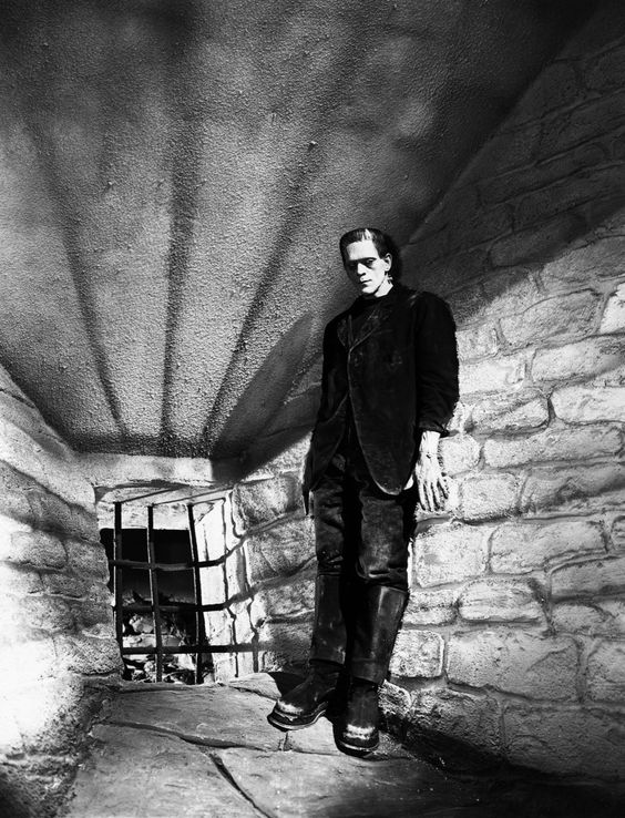HorrorHammer1's tweet photo. Expressionism extended into this rare still for 'Frankenstein' Universal (1931) w/ KARLOFF https://t.co/nxl7N281t1