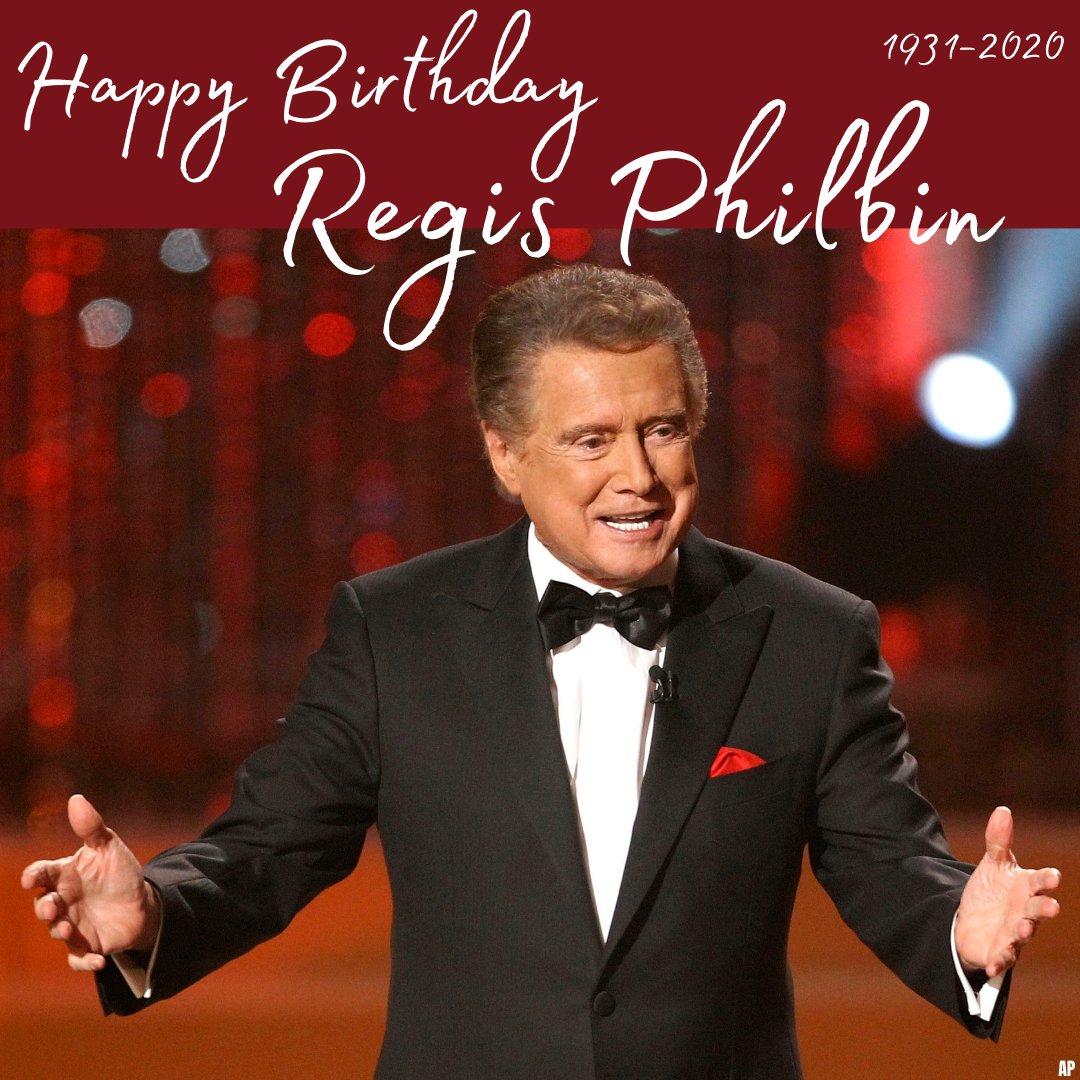 Happy birthday to Regis Philbin! The iconic TV host would have been 90 today. 