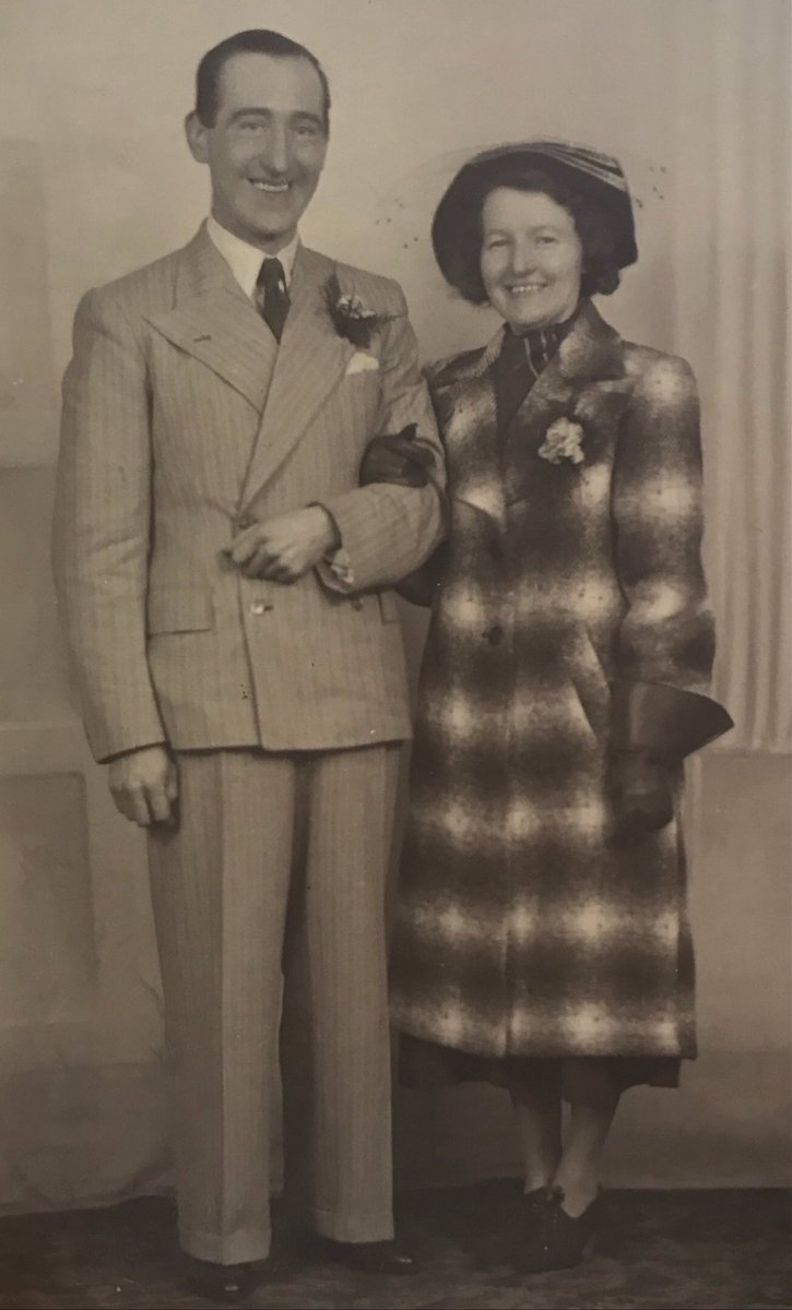 I love this bride's outfit. It is sort of a 'Sunday best' look. Perhaps it was their second marriage and they didn't want a big fuss.⁠⁠
⁠⁠
What do you think? ⁠⁠
⁠⁠
#vintageweddingphoto⁠⁠