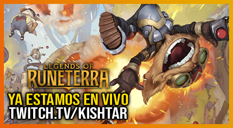 Ya estamos en vivo!
Hoy minimaratón de #LegendsOfRuneterra 
twitch.tv/kishtar

...y más a la noche #pokemonunite