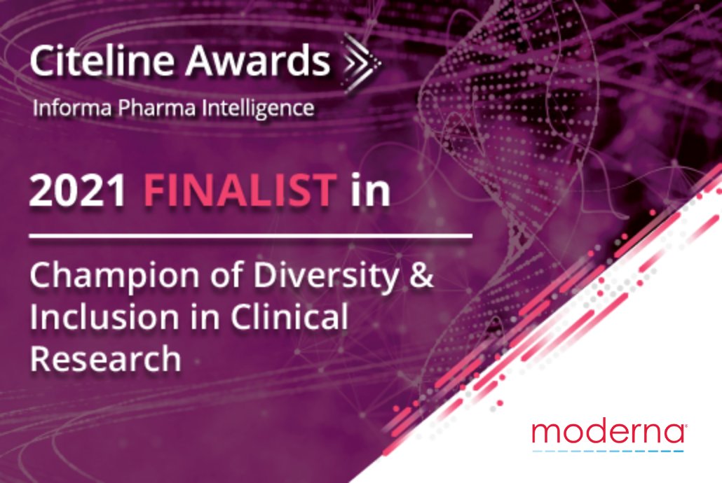 Citeline Awards
Informa Pharma Intelligence
2021 FINALIST in
Champion of Diversity & Inclusion in Clinical Research