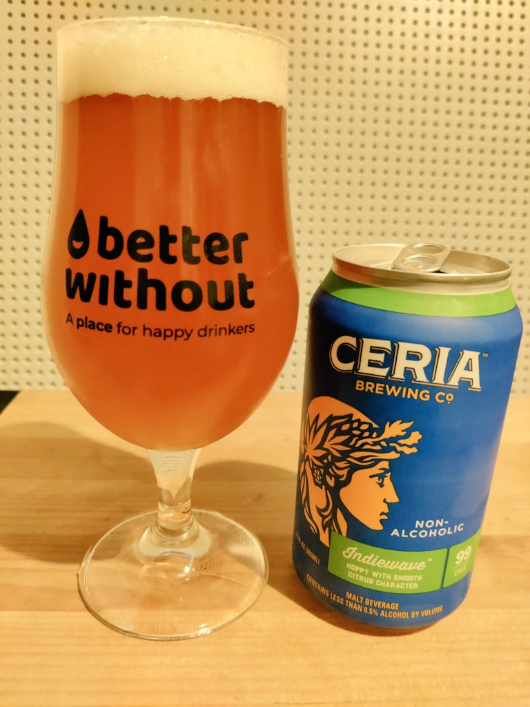 alcohol free beer explorer (@afbeerexplorer) on Twitter photo 1st beer from this month's <a href="/WiseBartenderUK/">Wise Bartender</a> <a href="/afbeerclub/">Ben - AF Beer Club</a> box. <a href="/ceriabrewing/">Ceria Brewing Company</a> Indiewave.
The citrus comes across strong in the aroma a bit like a lemon tea. A smooth beer, the citrus stays as main flavour slightly too much for me 3/5
Be sure to review on the <a href="/_BetterWithout/">Better Without</a> app 1st beer from this month's <a href="/WiseBartenderUK/">Wise Bartender</a> <a href="/afbeerclub/">Ben - AF Beer Club</a> box. <a href="/ceriabrewing/">Ceria Brewing Company</a> Indiewave.
The citrus comes across strong in the aroma a bit like a lemon tea. A smooth beer, the citrus stays as main flavour slightly too much for me 3/5
Be sure to review on the <a href="/_BetterWithout/">Better Without</a> app