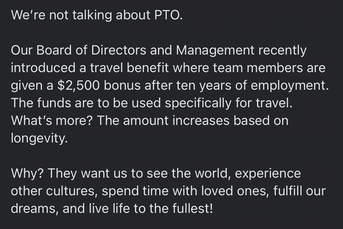 lookoutcu's tweet photo. One of the many reasons why @lookoutcu is the #bestemployeronearth!
Treating humans like humans!
#lookoutcreditunion #lookoutcu #lookoutcufamily #treadfearlessly https://t.co/0CsfsmCXBs