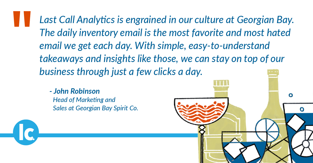 Last Call Analytics (@lastcalla) on Twitter photo Each day, <a href="/GBaySpiritCo/">GeorgianBaySpiritCo.</a> Sales Managers use Last Call’s daily emails to plan their day, using the platform’s alerts to identify priority accounts, promotional successes, & more.
Don't believe us? Check out what else they have to say about #LCA! hubs.ly/H0V-WNm0 Each day, <a href="/GBaySpiritCo/">GeorgianBaySpiritCo.</a> Sales Managers use Last Call’s daily emails to plan their day, using the platform’s alerts to identify priority accounts, promotional successes, & more.
Don't believe us? Check out what else they have to say about #LCA! hubs.ly/H0V-WNm0