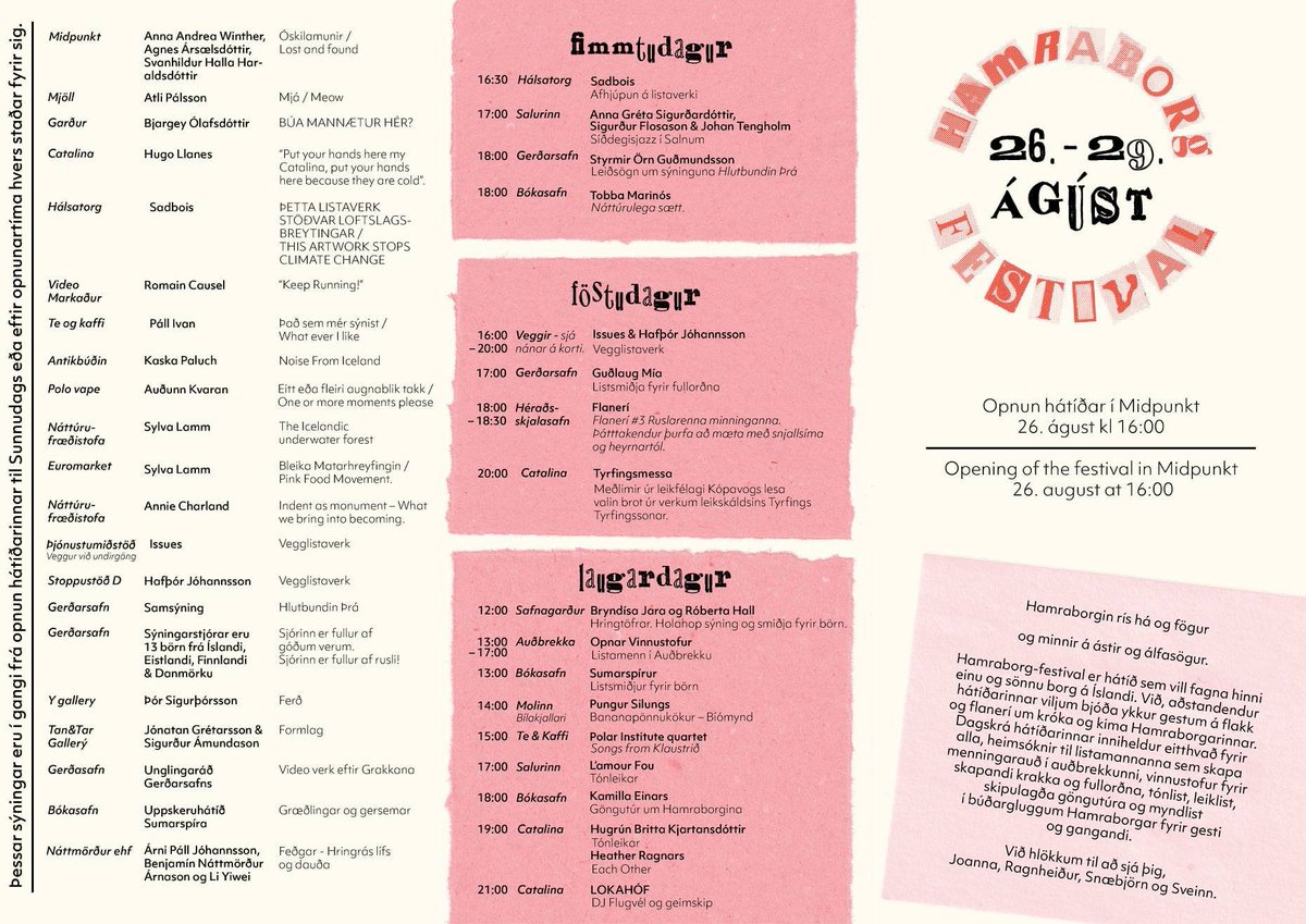 Hamraborg-festival hefst á morgun. #Hamraborgfestival
Við erum mjög spennt.