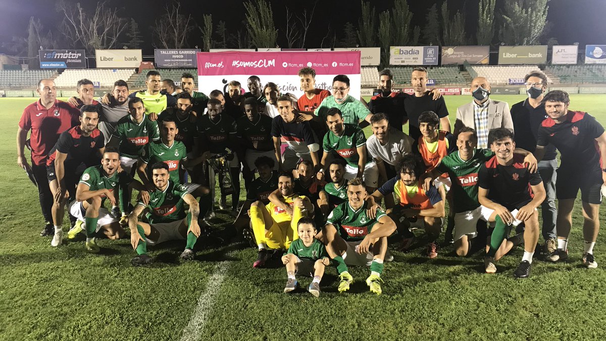 CD_Toledo's tweet photo. ¡SOMOS CAMPEONES!

#CopaRFEF | #NuestroDoce 💚⚪️ https://t.co/mppcGUN1Tl
