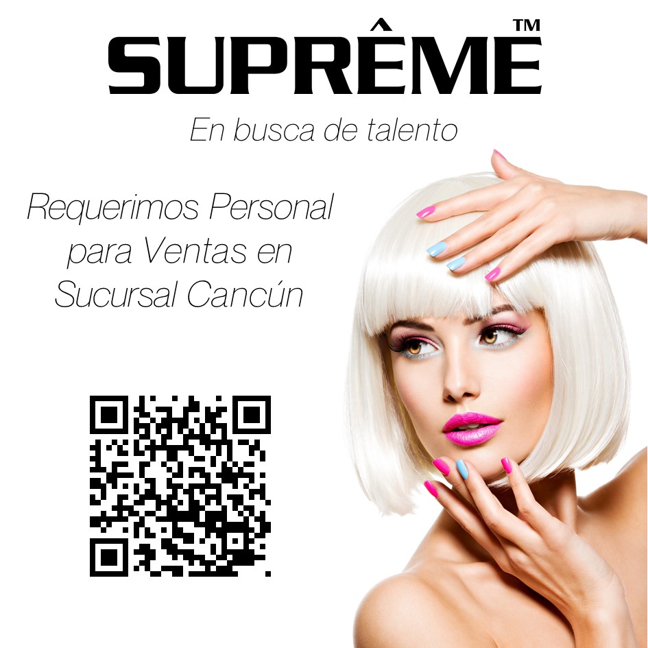 SupremeHairMEX's tweet photo. En Supreme Hair México estamos en busca de tu talento. Requerimos personal para ventas en Sucursal Cancún. 
https://t.co/XDBfEToTl3 https://t.co/p1PWObcdyA