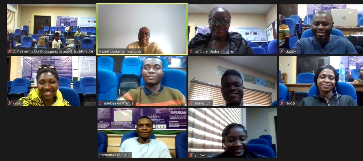 ShokelluT's tweet photo. Faces of the future of bird conservation in West Africa. Delighted to have worked with another excellent set of APLORI students!  Good Luck to APLORI 2021! https://t.co/oIpNR9K6J0