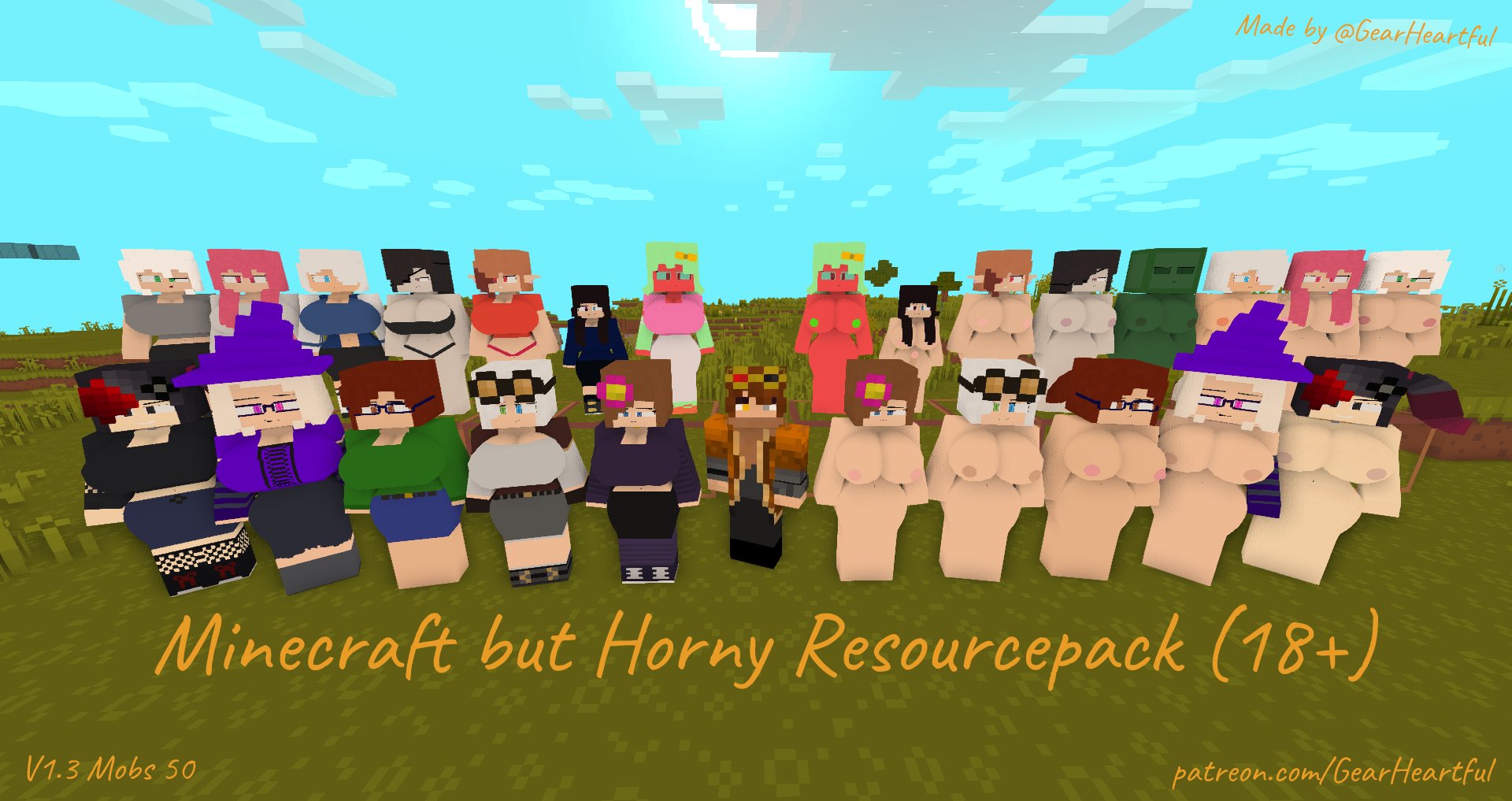 Minecraft But Horny Resourcepack 18 Pack V13 Mobs 50 Adult Gaming Loverslab 