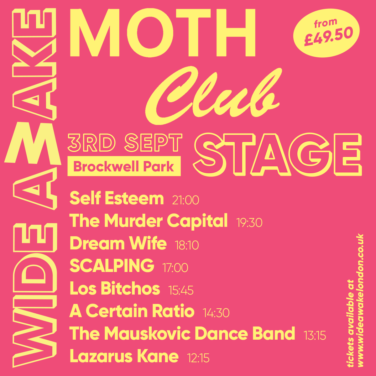 wideawakeldn's tweet photo. �� STAGE SPLITS &amp; SET TIMES! 🎪
Looking to plan your day? 🤔 Look no longer!
VIew on website 📱 👉 https://t.co/5UA4SyAWcO
Get tickets 🎟 👉 https://t.co/Soyp0eMP2M
REMEMBER DOORS OPEN AT 11AM! https://t.co/aITzbtfMkZ