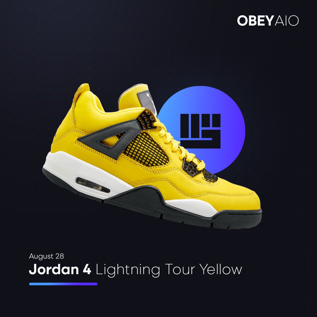 Checkouts fast like lightning High ⚡️

Secure the lightning 4s this weekend with ObeyAIO ✨