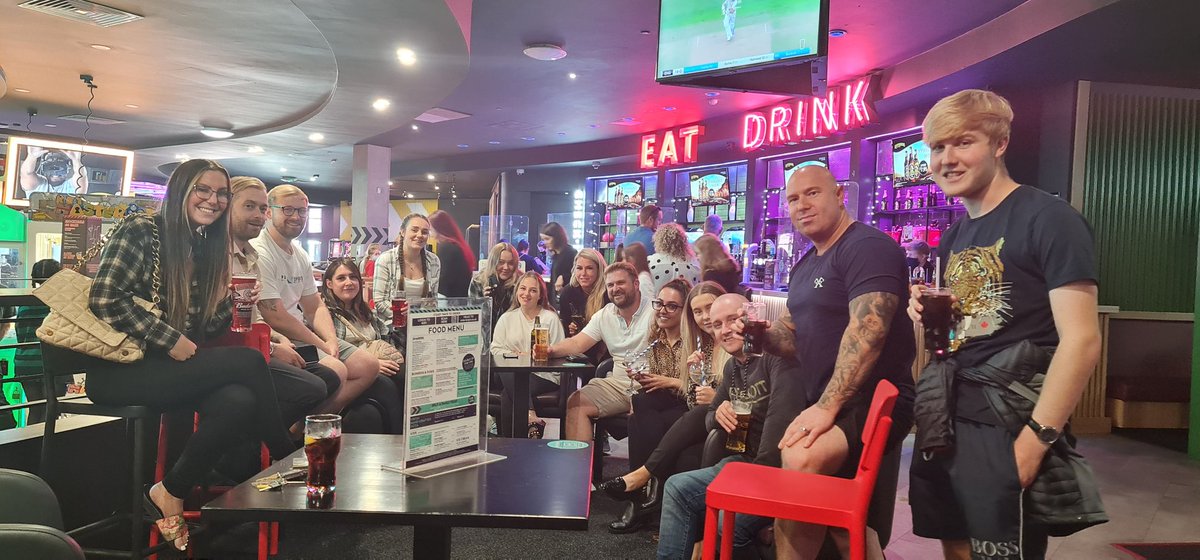 Sales training followed by an afternoon of bowling and drinking to celebrate our company win yesterday!