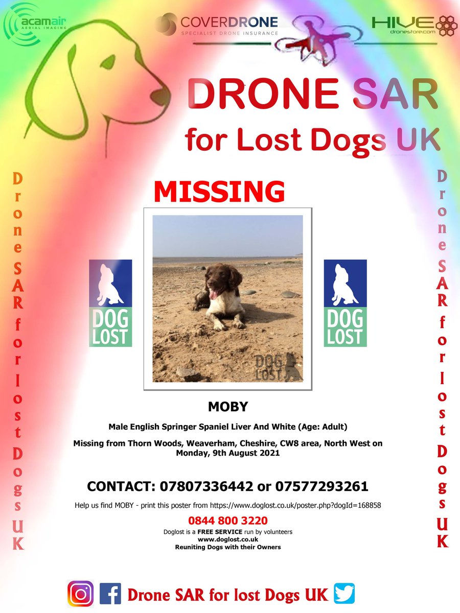 sar_dogs's tweet photo. #RIPMoby Sadly Moby didn't make it back home, our hearts and thoughts go out to his family at this sad time 😢🌈 #RIP   #RainbowBridge #DroneSAR https://t.co/NlU1pcLL3m