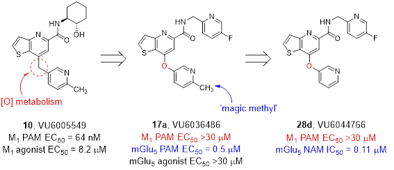 ACSBioMed's tweet photo. Discovery of ‘Molecular Switches’ within a series of mGlu5 allosteric ligands driven by a ‘magic methyl’ effect affording both PAMs and NAMs with in vivo activity, derived from an M1 PAM Chemotype 
Craig Lindsley et al. @VUMChealth
ACS Bio &amp; Med Chem Au 
https://t.co/wrv4iq6wyy https://t.co/UWTw5tM3TX
